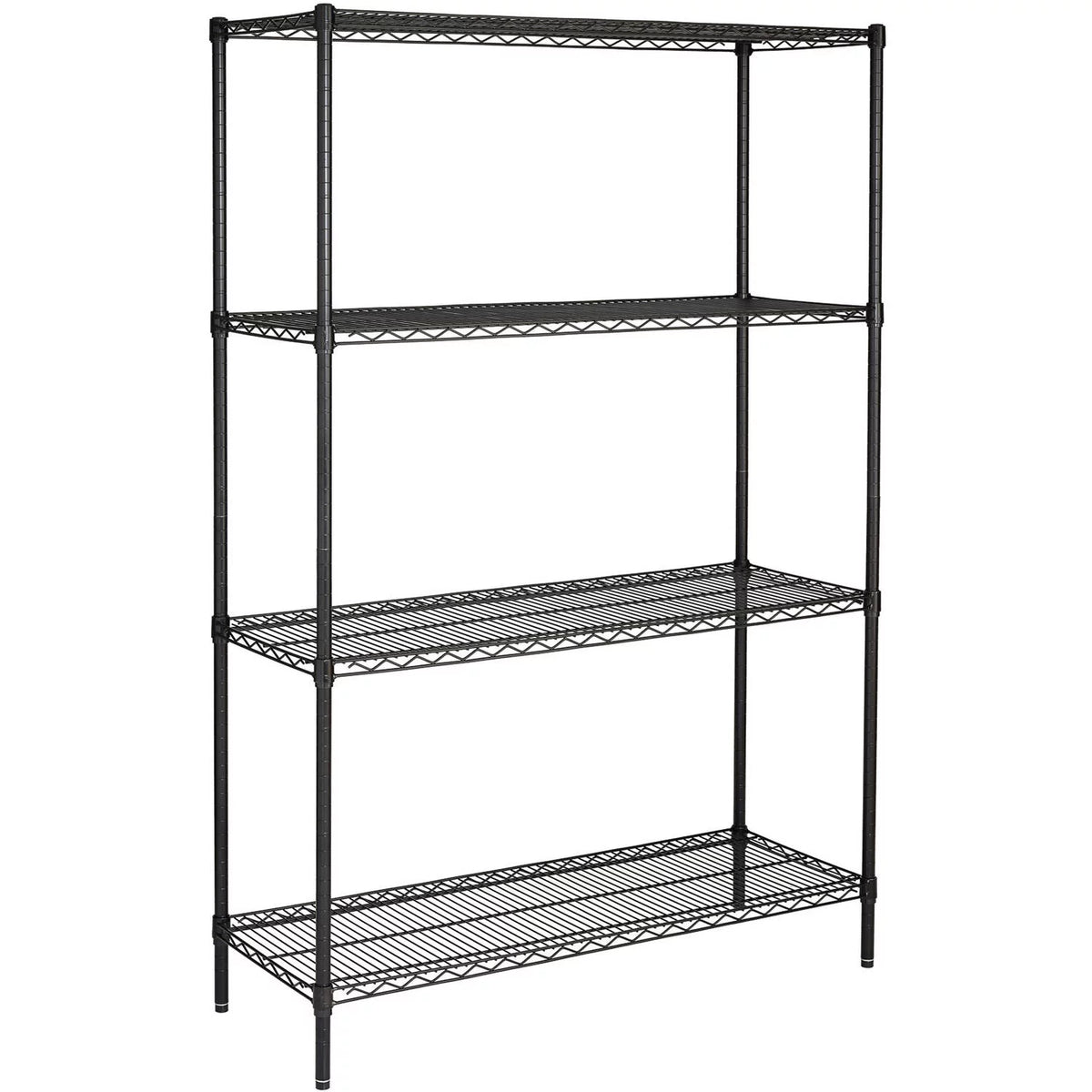 Steel 4-Tier Storage Shelf Unit 2400lb Capacity Chrome W559346