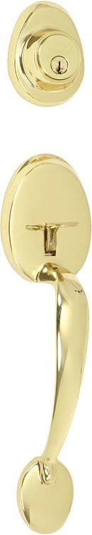 Double Cylinder Keyed Entry Handleset with Interior Knob or Lever Satin Nickel V434342