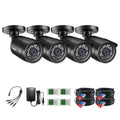 4pk 1080p TVI Security Cameras Outdoor 80ft Night Vision CCTV Kit C5842