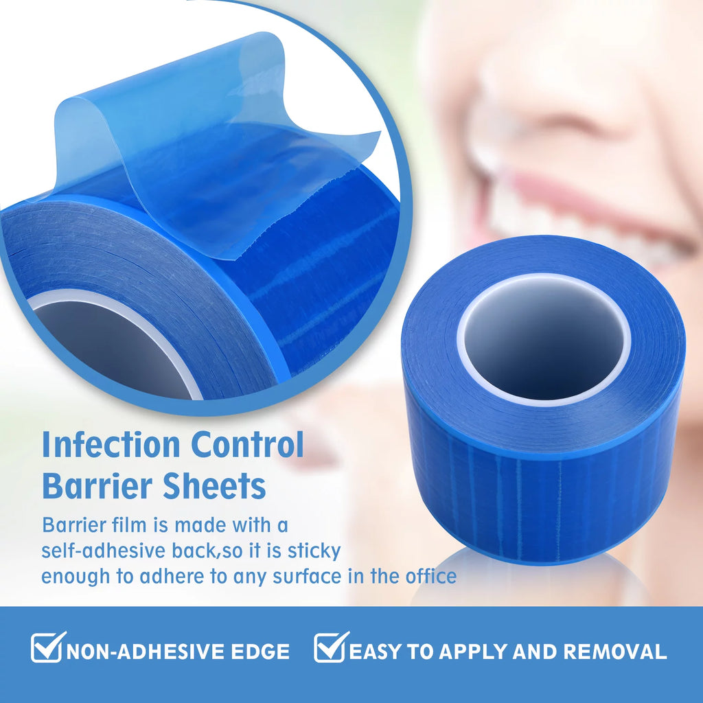 Blue PE Barrier Film 4"x 6" 4 Rolls N83853