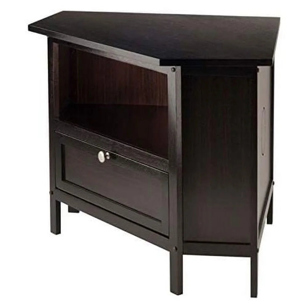 Espresso Corner TV Media Stand with Open Shelf U6673