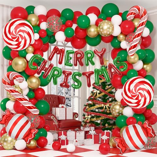 180 Pcs Christmas Balloon Arch Garland Kit W3104
