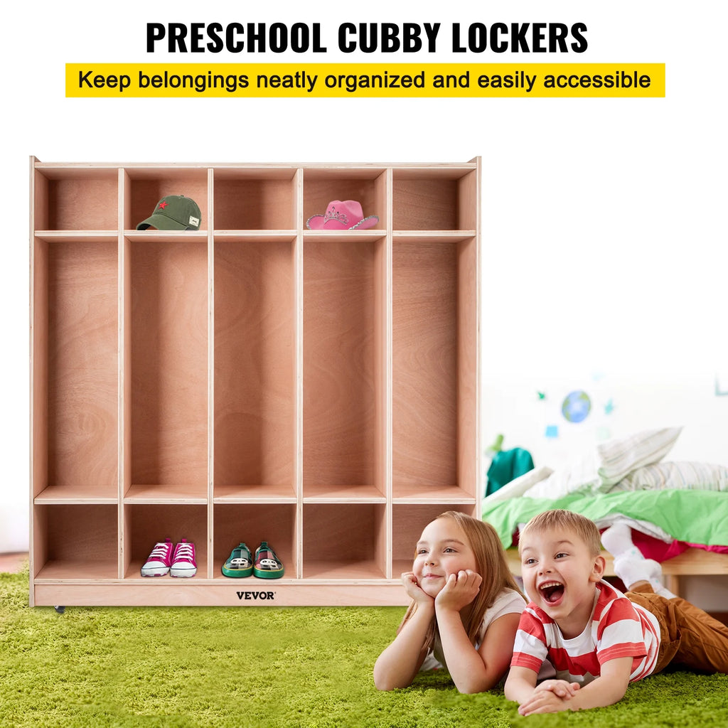 5 Grids Plywood Birch Coat Locker Y954889