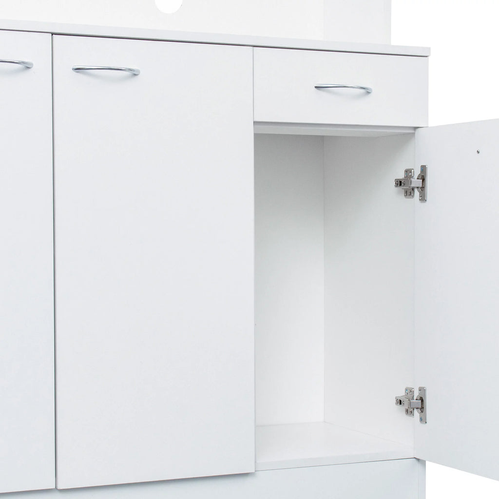 White Kitchen Pantry Cabinet with 6 Doors and 1 Drawer N1778