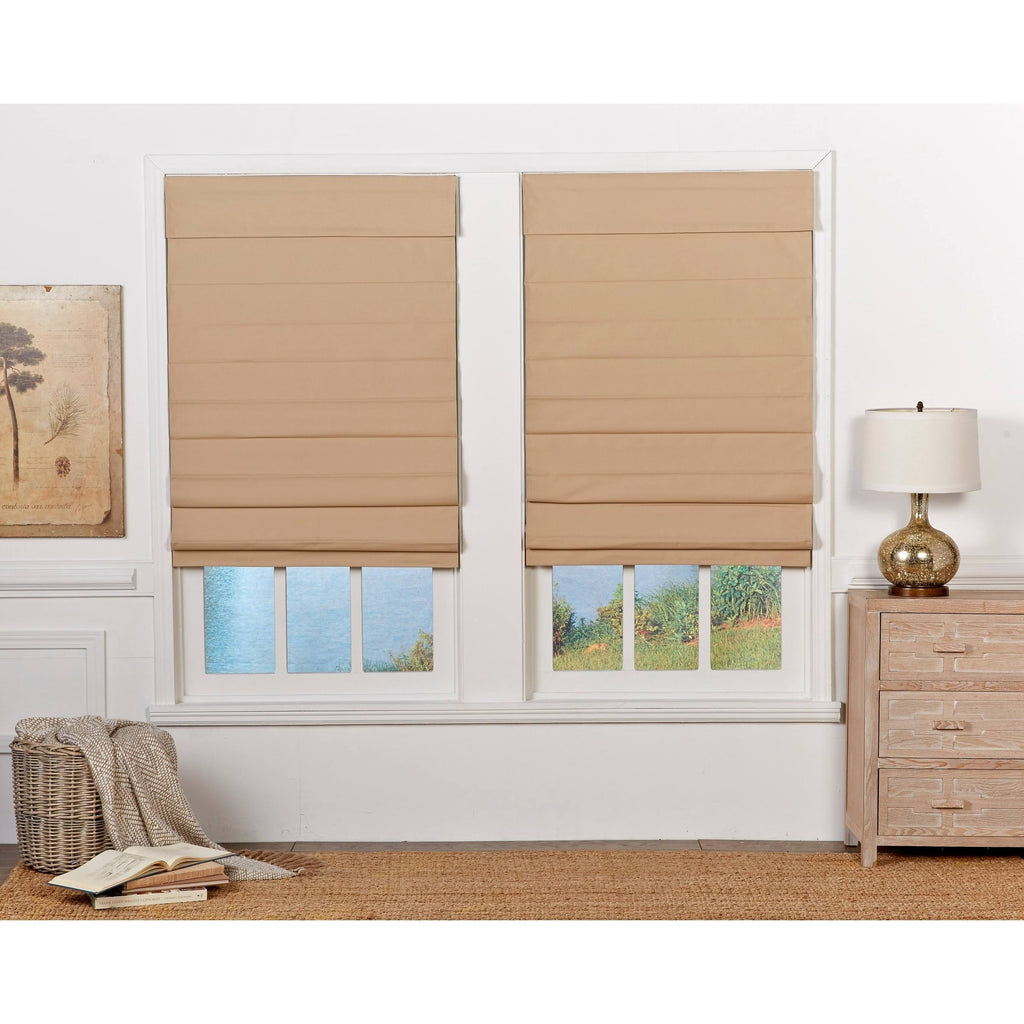 Khaki Insulating Cordless Roman Shade 38 x 72 G84941