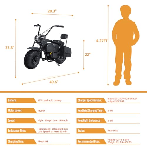 36V 1000W Electric Mini Dirt Bike R658