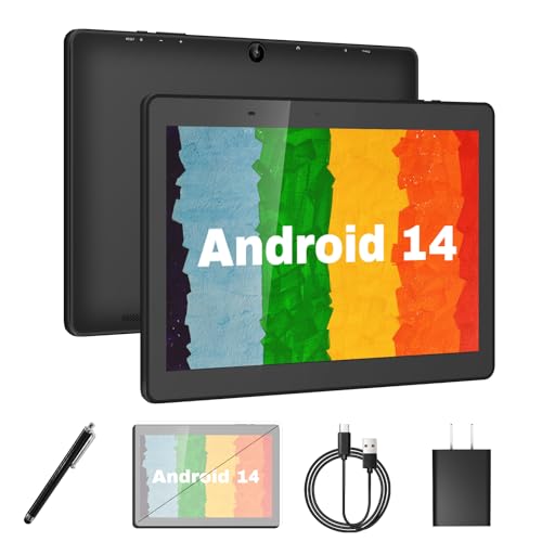10.1" Android 14 Tablet with Stylus Pen, 6GB RAM 32GB ROM, Quad-Core, 5000mAh S313