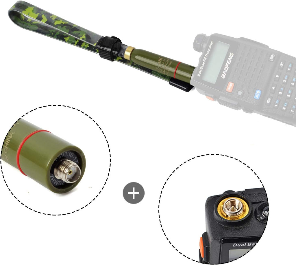 Tactical Foldable Dual Band Antenna, 144/430Mhz UHF VHF 15.3inch SMA-Female Antenna Y505