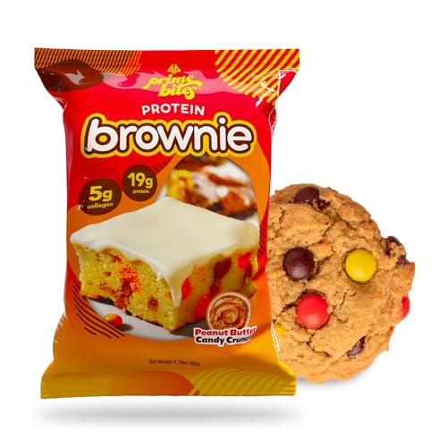Protein Brownie 12 Bars Peanut Butter Candy Crunch H5668