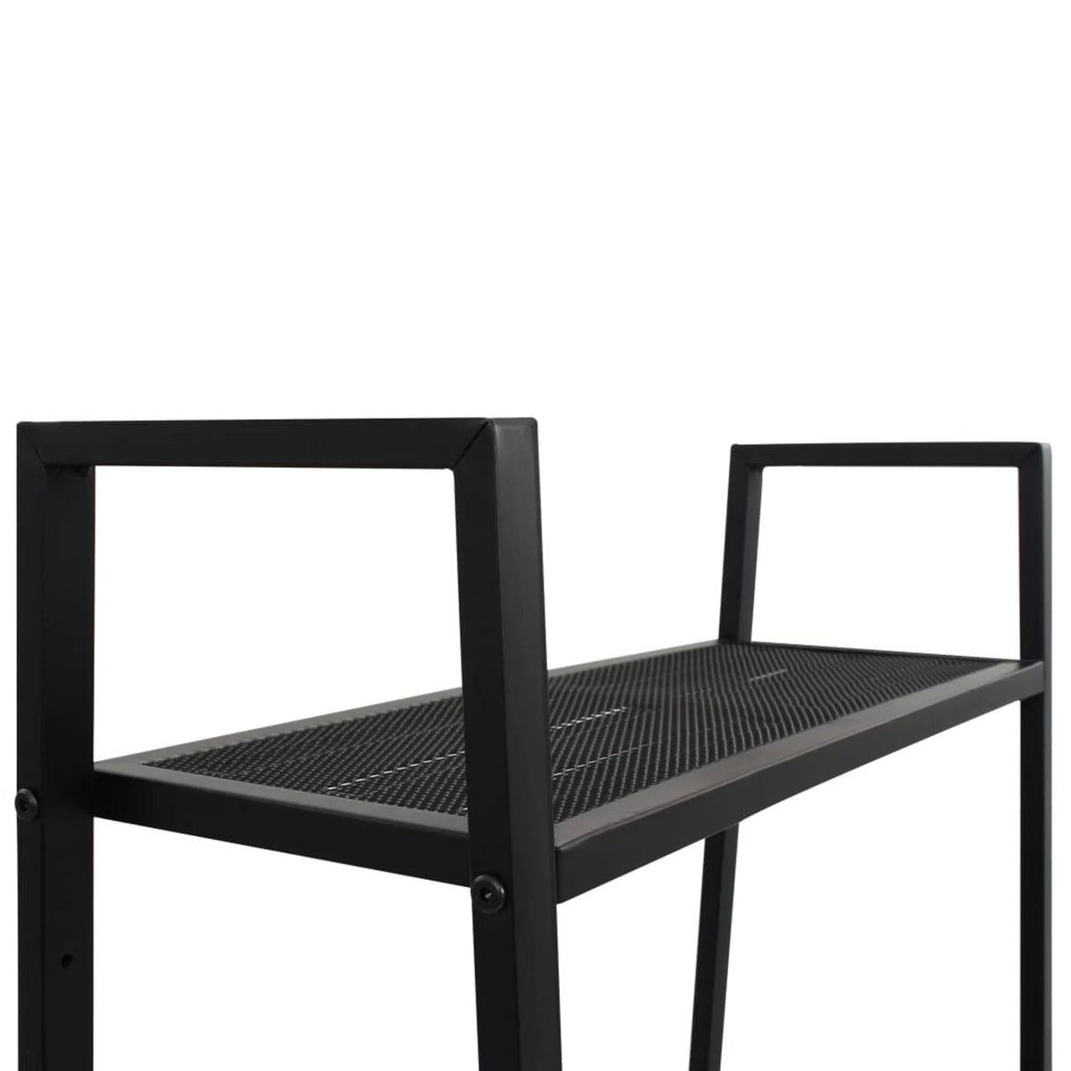 4 Tiers Metal Bookcase with Storage Shelves Black V145