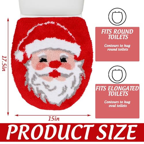 Red Santa Plush Toilet Seat Cover L608