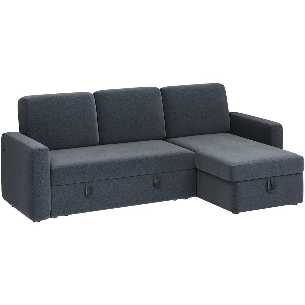 Light Gray Reversible Sleeper Sofa Z9445