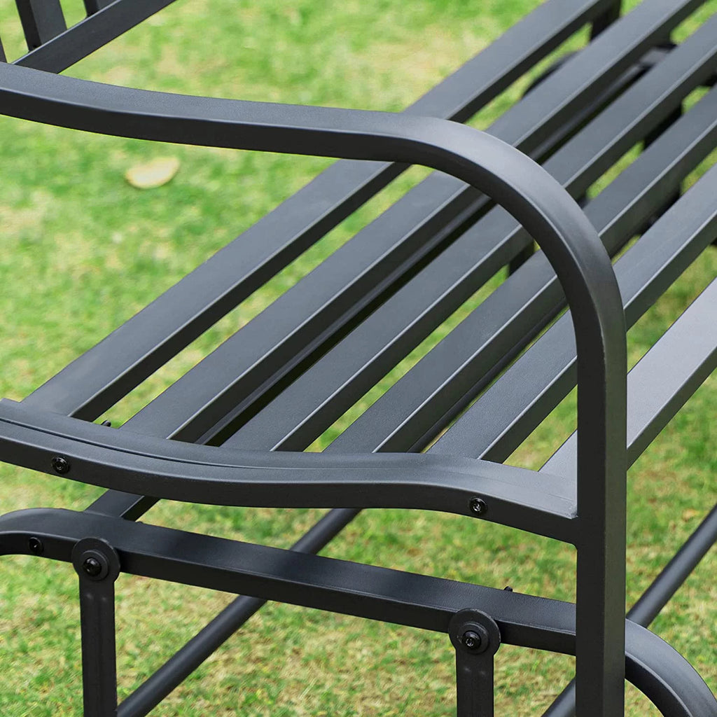 Black Patio Glider Bench R79948