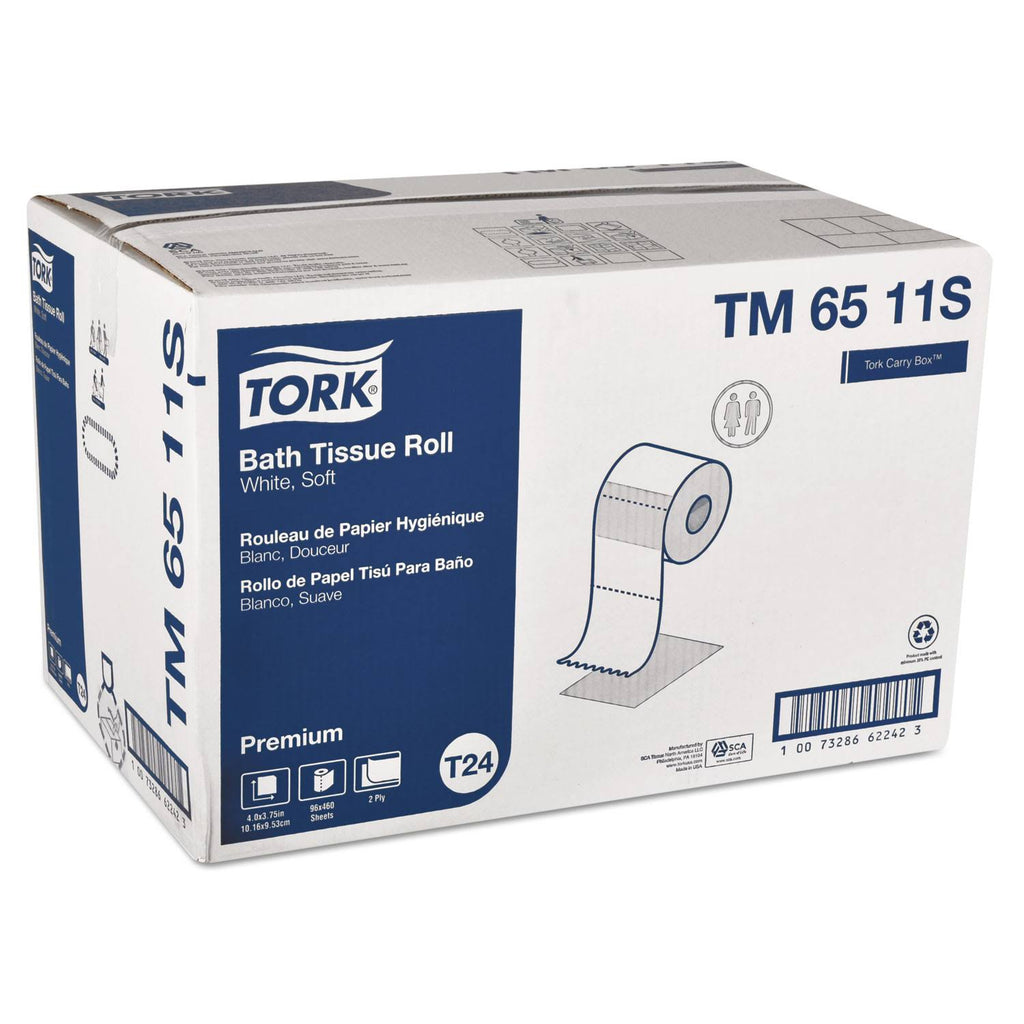 2-Ply White Bath Tissue Roll Case/96 T59748