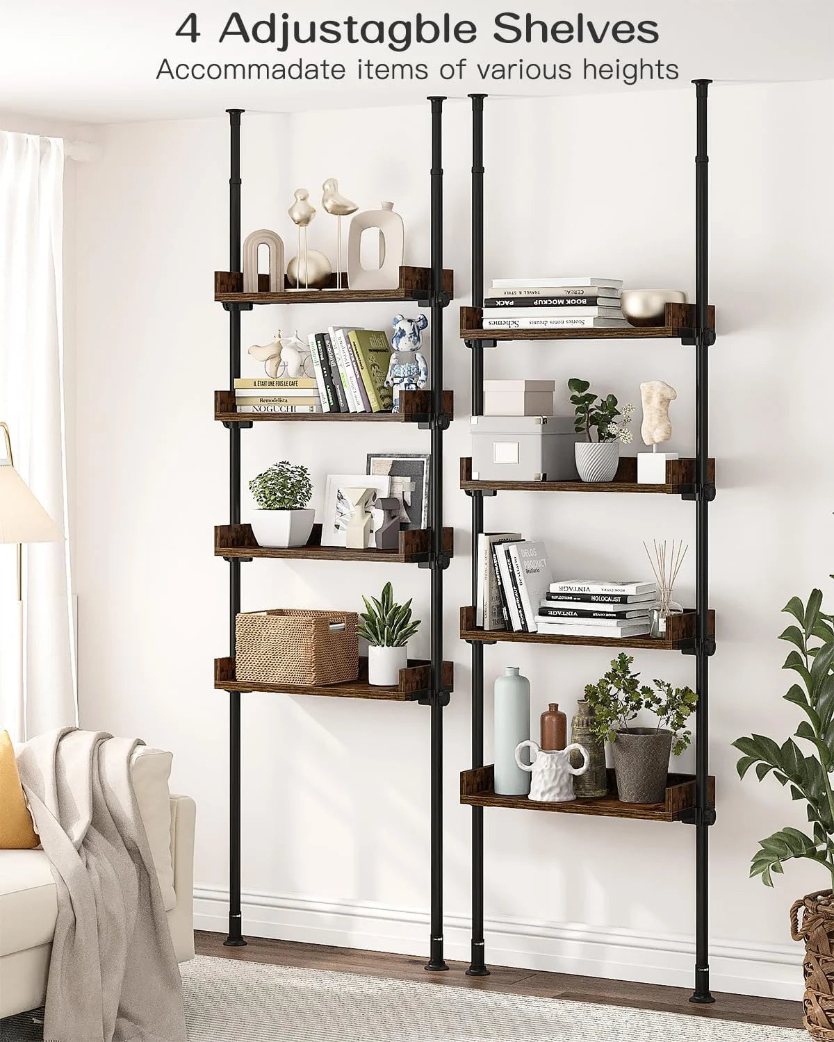 4-Tier Adjustable Wood Over The Toilet Storage G177465