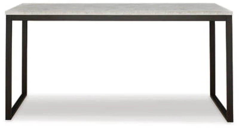 63" Home Office Desk Gray/Black W29081