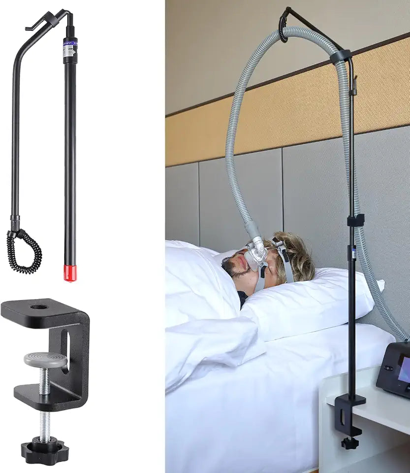 Black Height Adjustable CPAP Hose Holder E947
