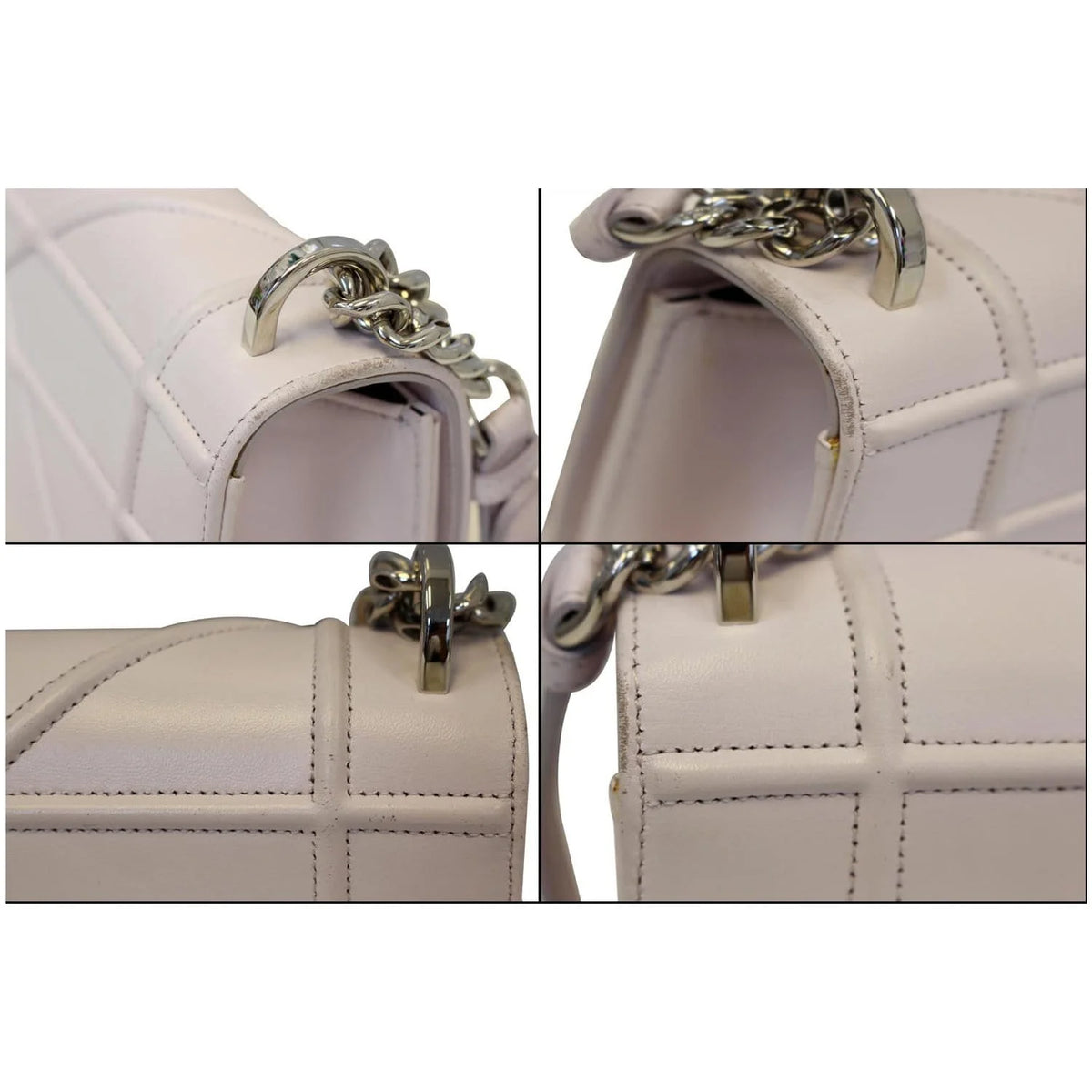 Pre-owned White Leather Medium Shoulder Bag E474612