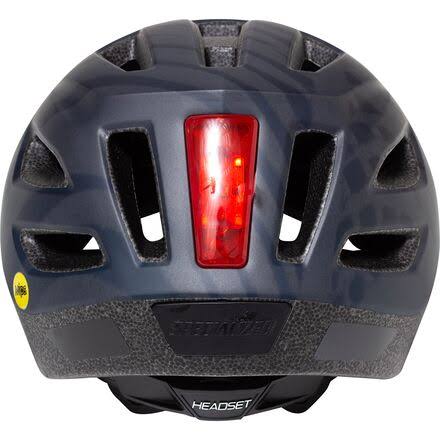 Satin Cast Blue Metallic Wild Youth LED Helmet A2355