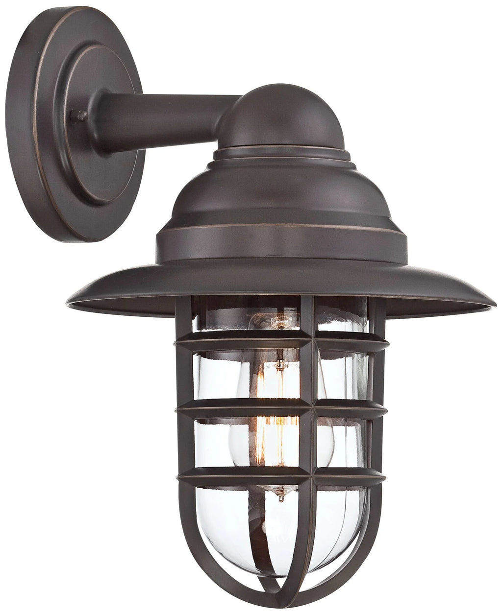 Galvanized Clear Glass Outdoor Wall Light Fixture N989