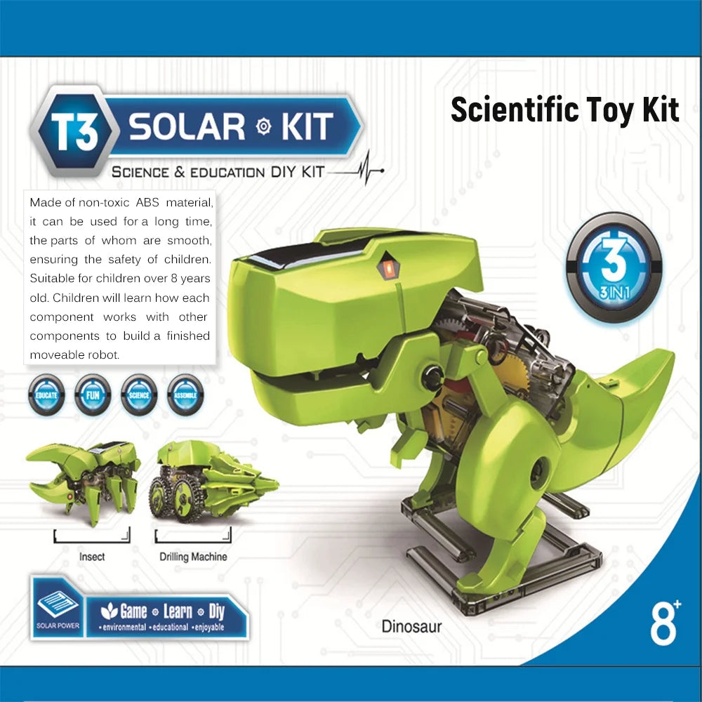 3 In 1 Solar Robot Diy Science Toy Set S179