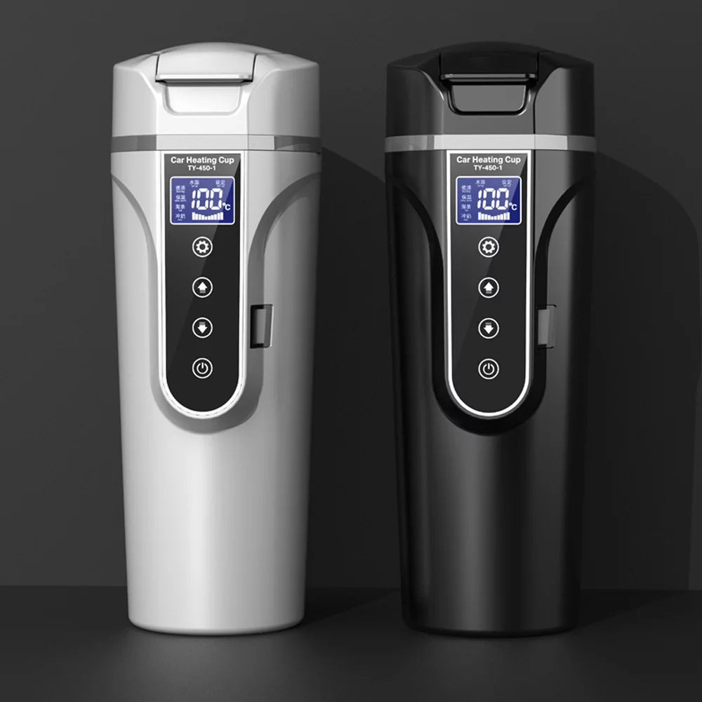 12V 24V Heated Water Cup Electric Kettle LCD Display N42829