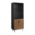 3-Shelf Solid Black Display Cabinet Y3462