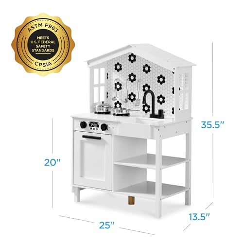 Wooden Play Kitchen Set with Toy Storage S6920