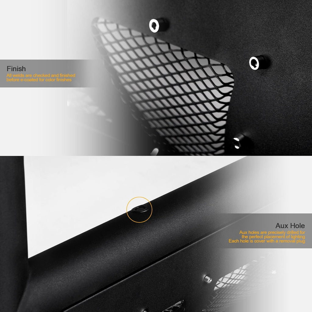 Matte Black Studded Mesh Bull Bar N8405