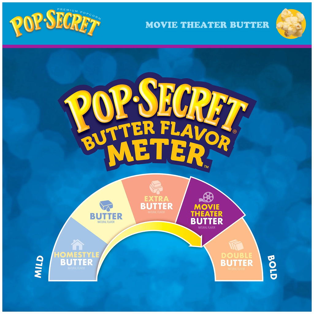 Microwave Popcorn, Movie Theater Butter Flavor, 3 oz Sharing Bags, 30 Ct D25438