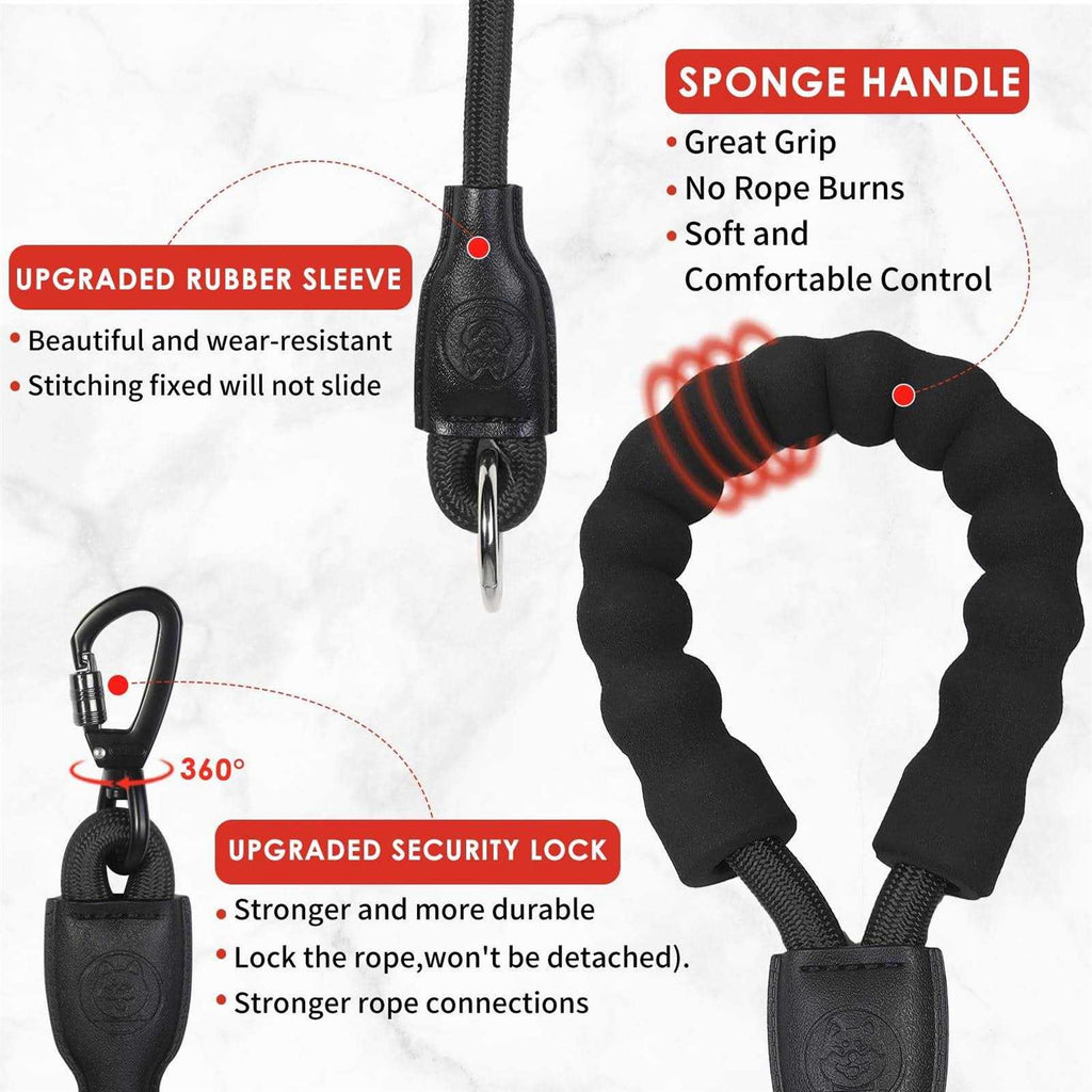 3 Way No Tangle Dog Leash with Padded Handle Y28100