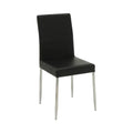 Black and Chrome Vinyl Seat Cushion Dining Chairs (Set of 4) R527992