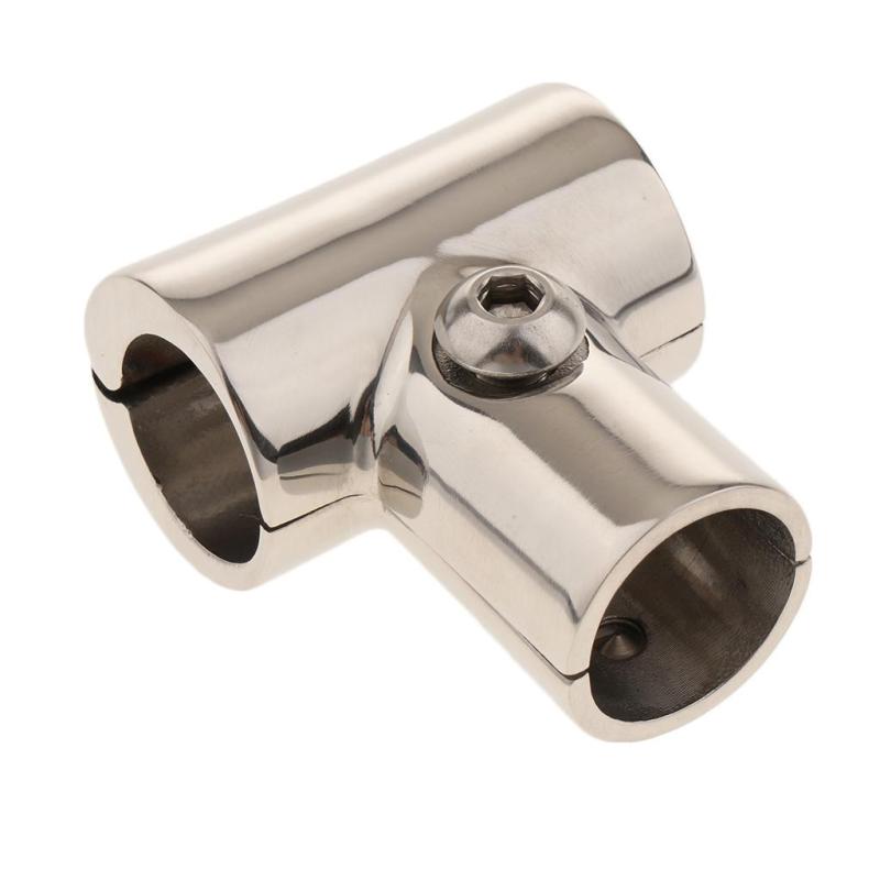 4pcs 22mm 90 Degree 3 Way Elbow Boat Deck Handrail Rail Tee Fittings L388