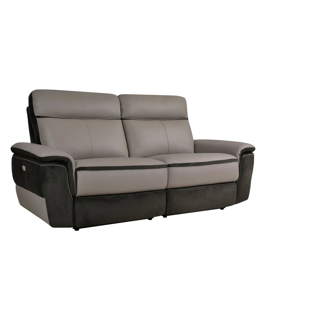 Leather Power Double Reclining Love Seat Y521