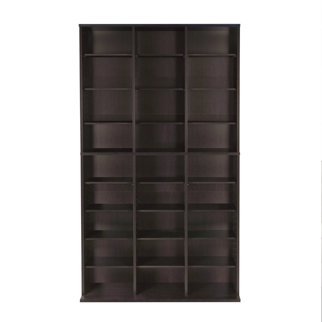 Adjustable Wood Media Storage Shelf Bookcase J890455