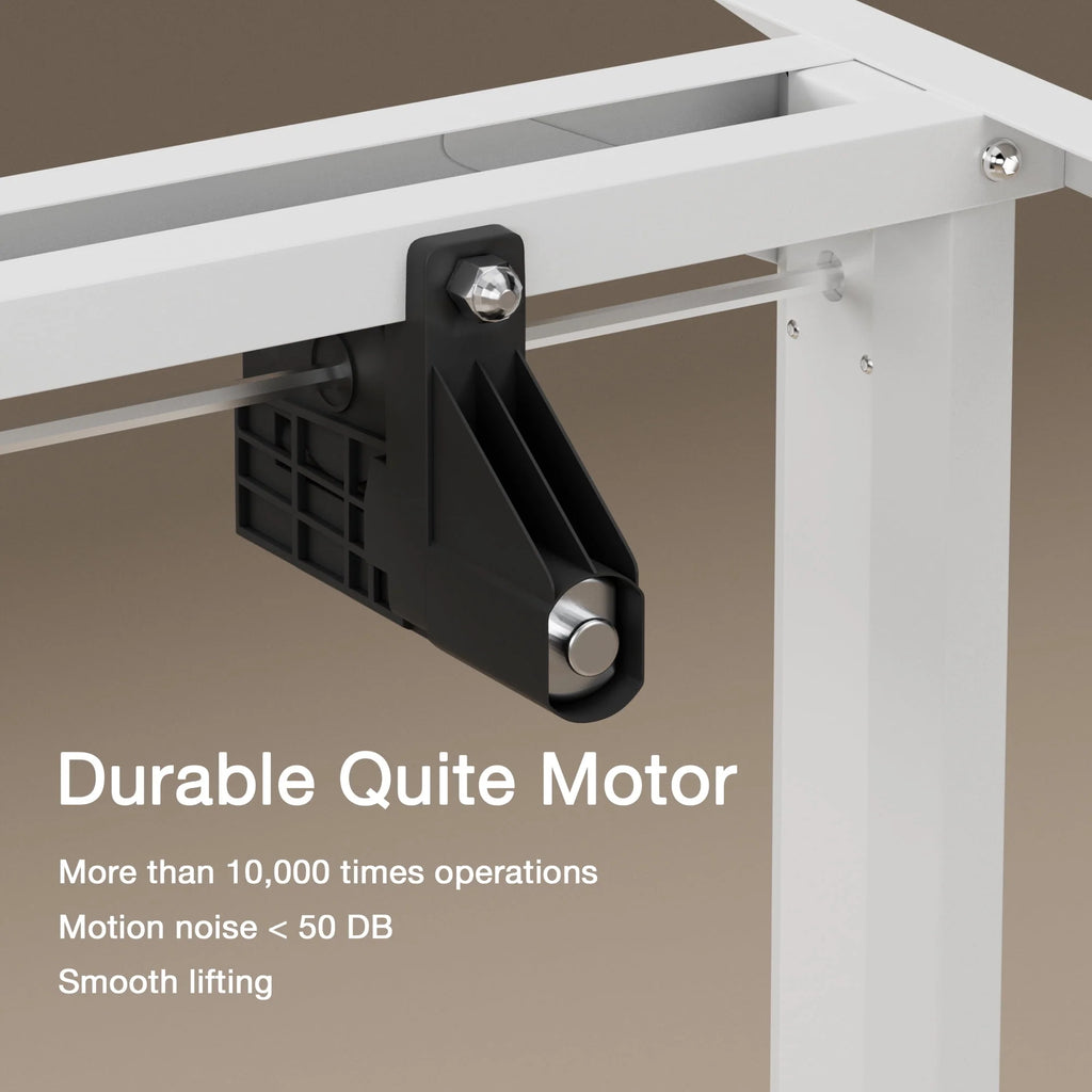 Electric Height Adjustable Standing Desk, 43 inch White M48505