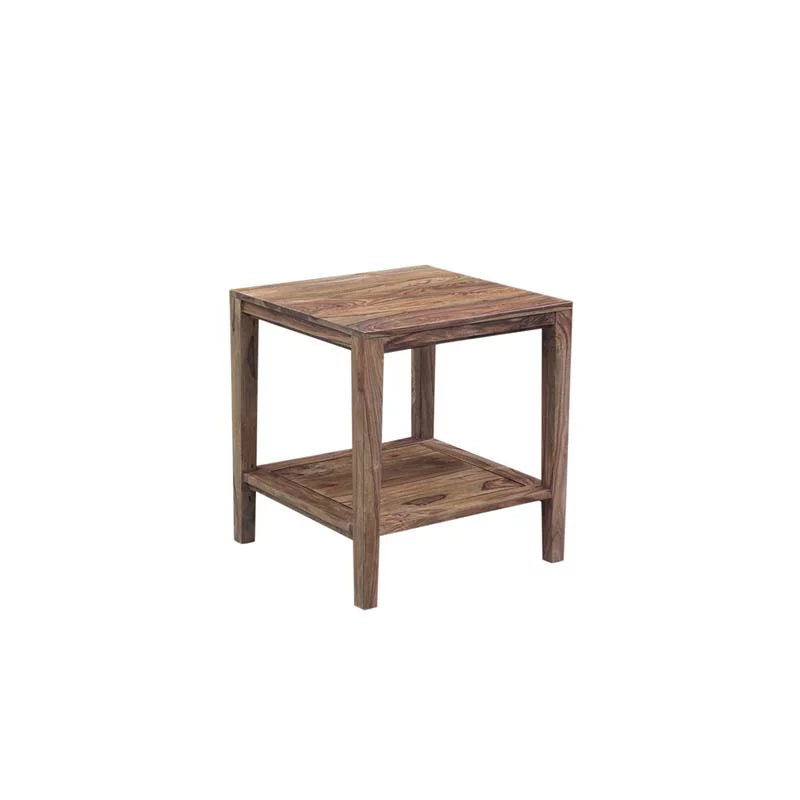 Sheesham Wood End Table Natural Finish Set of 2 X48121
