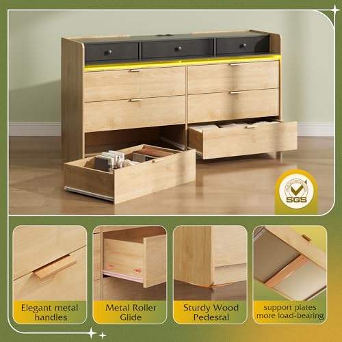 9 Drawer Wood Dresser N49028