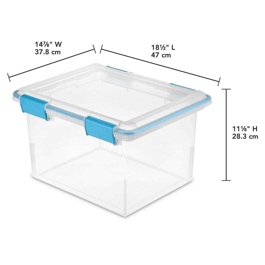 32 Qt Gasket Box Clear Blue Set of 4 N313362