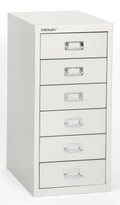 6 Drawer White Steel Desktop Cabinet S543