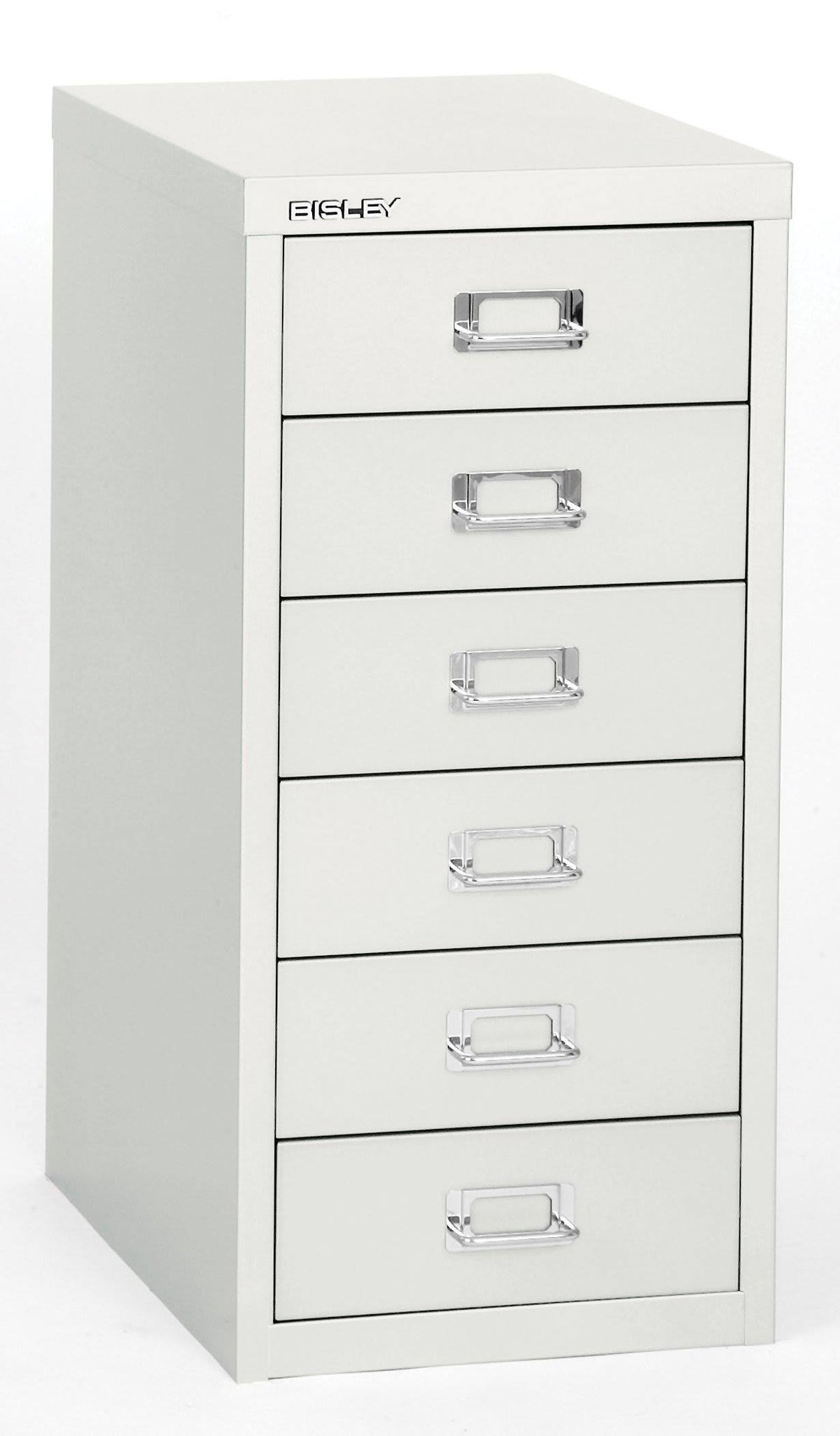 6 Drawer White Steel Desktop Cabinet S543