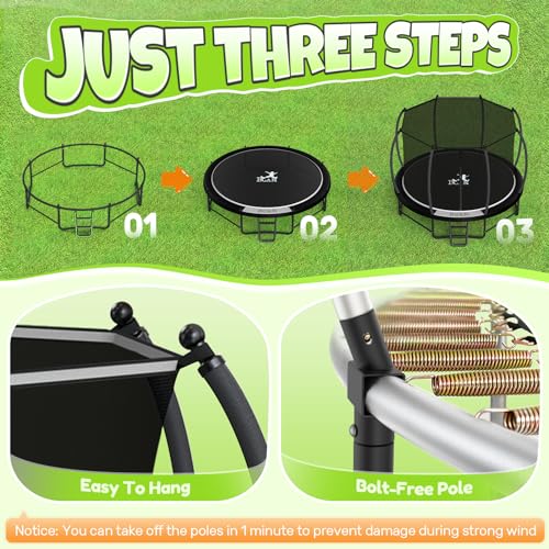 8FT Recreational Trampoline with Enclosure I6687