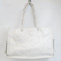 Pre-Owned White Leather Shoulder Bag N2876
