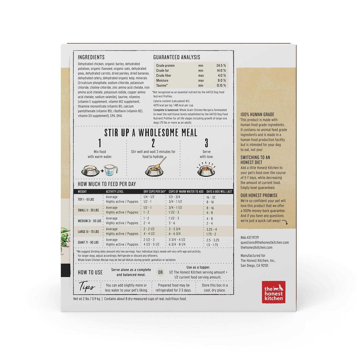 Dehydrated Whole Grain Chicken Dog Food I3671
