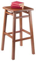 Teak Finish Wood Bar Stool N410433