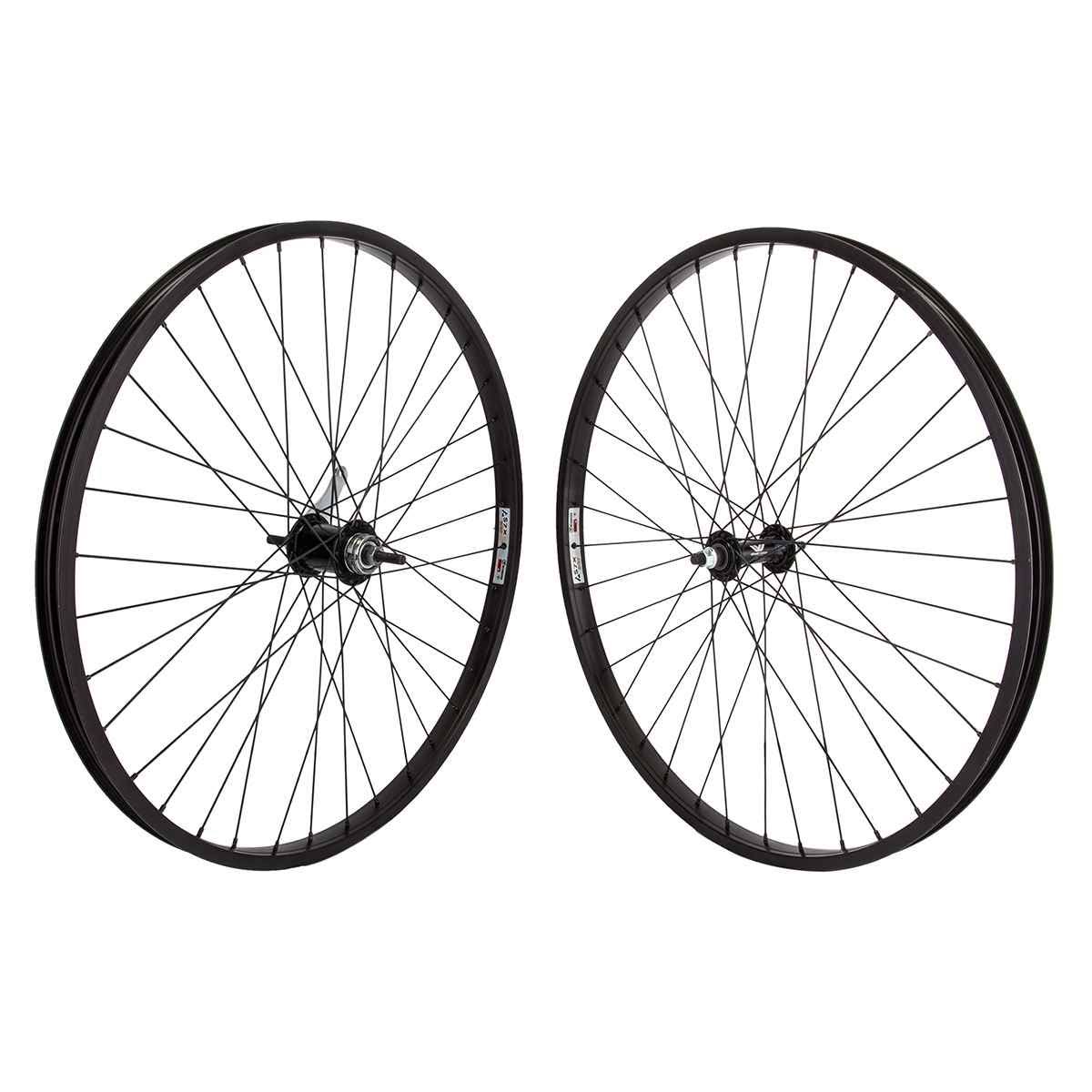 26x1.75 Black 36 Alloy Wheelset R12242