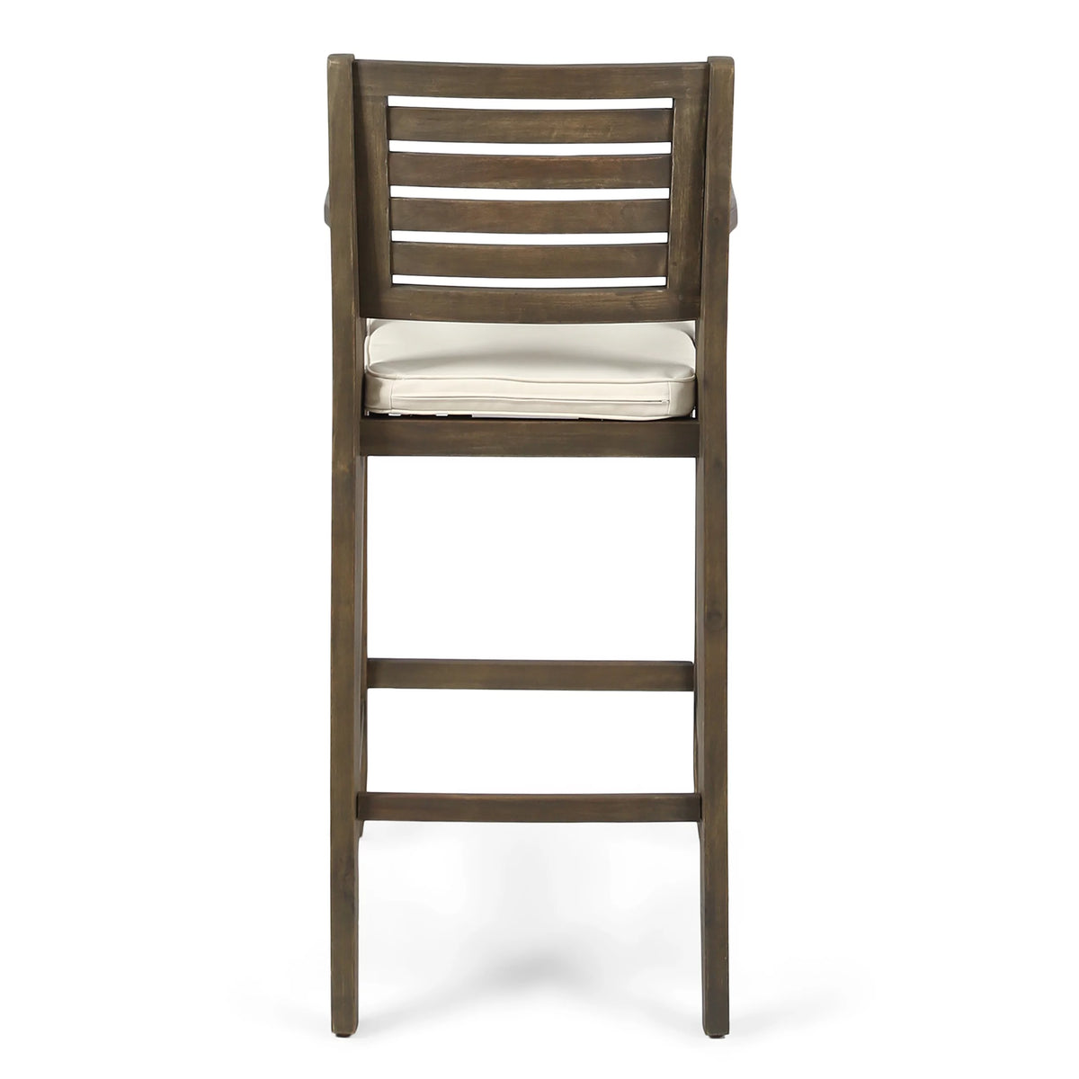 Acacia Wood Outdoor Barstool with Cushion Q5958