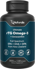 1800mg Omega 3 Fish Oil 180 Softgels W2741
