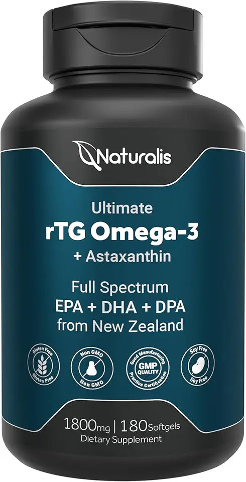 1800mg Omega 3 Fish Oil 180 Softgels W2741