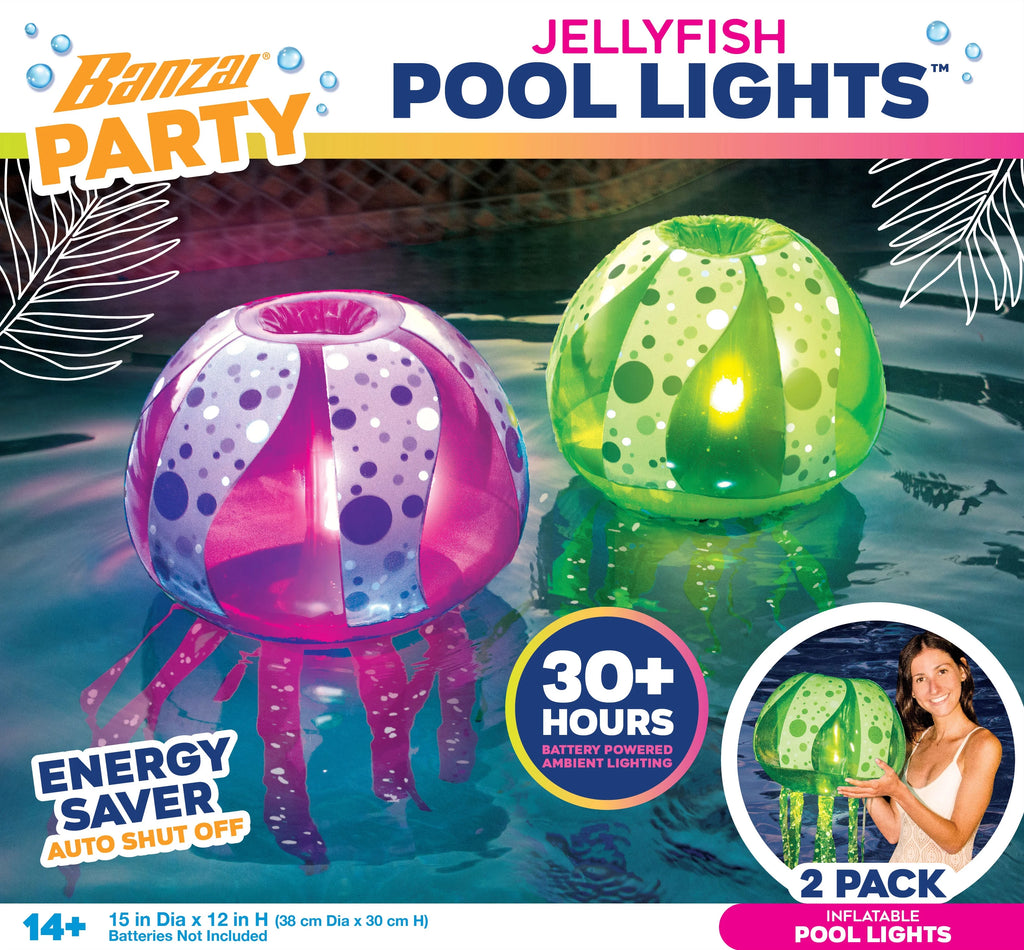 2 Pack Multicolor Inflatable Floating Pool Lights R8998